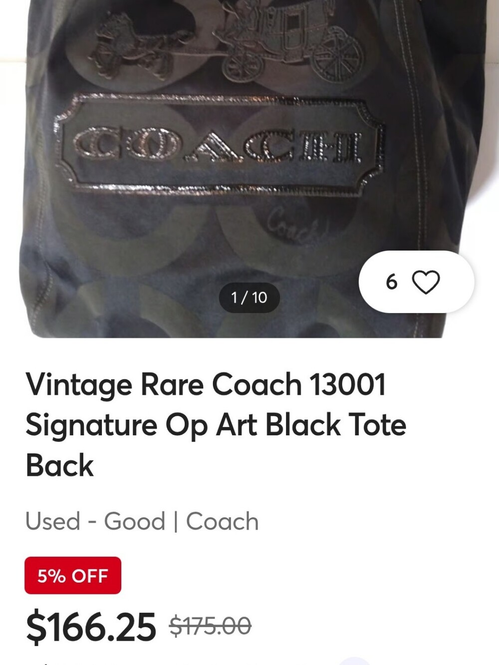 PRICED TO SELL , Excellent Condition COACH TOTE